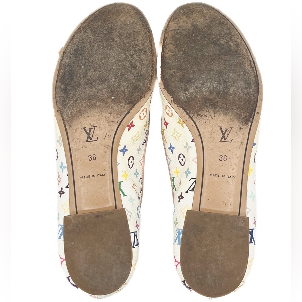 Louis Vuitton 2003 Takashi Murakami Romy Vintage Monogram Flower Ballerina Flats - Picture 6 of 8